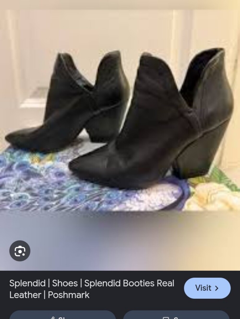 NWT.Splendid Black Pointed Leather Ankle Booties